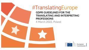 Invitation: Towards common GDPR Guidelines for language services